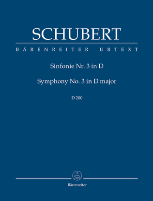 Book cover for Symphony, No. 3 D major D 200