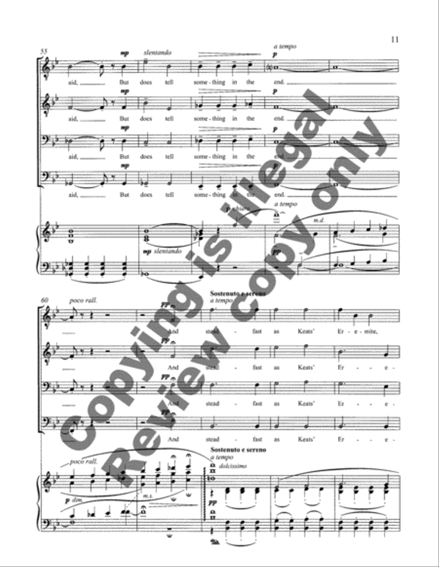 Choose Something Like a Star (Choral Score) TTBB scores gallery preview page 11
