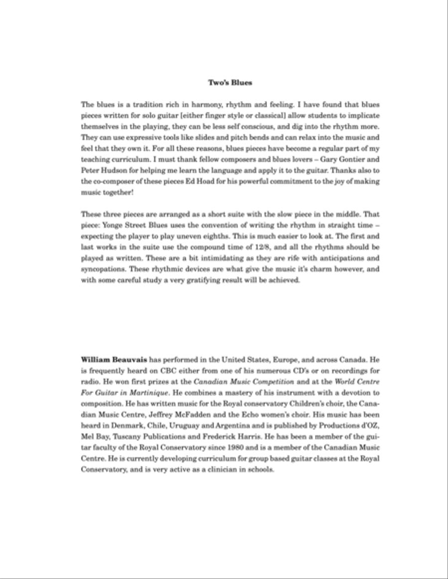 Two's Blues Two's Blues Electric Guitar scores gallery preview page 2