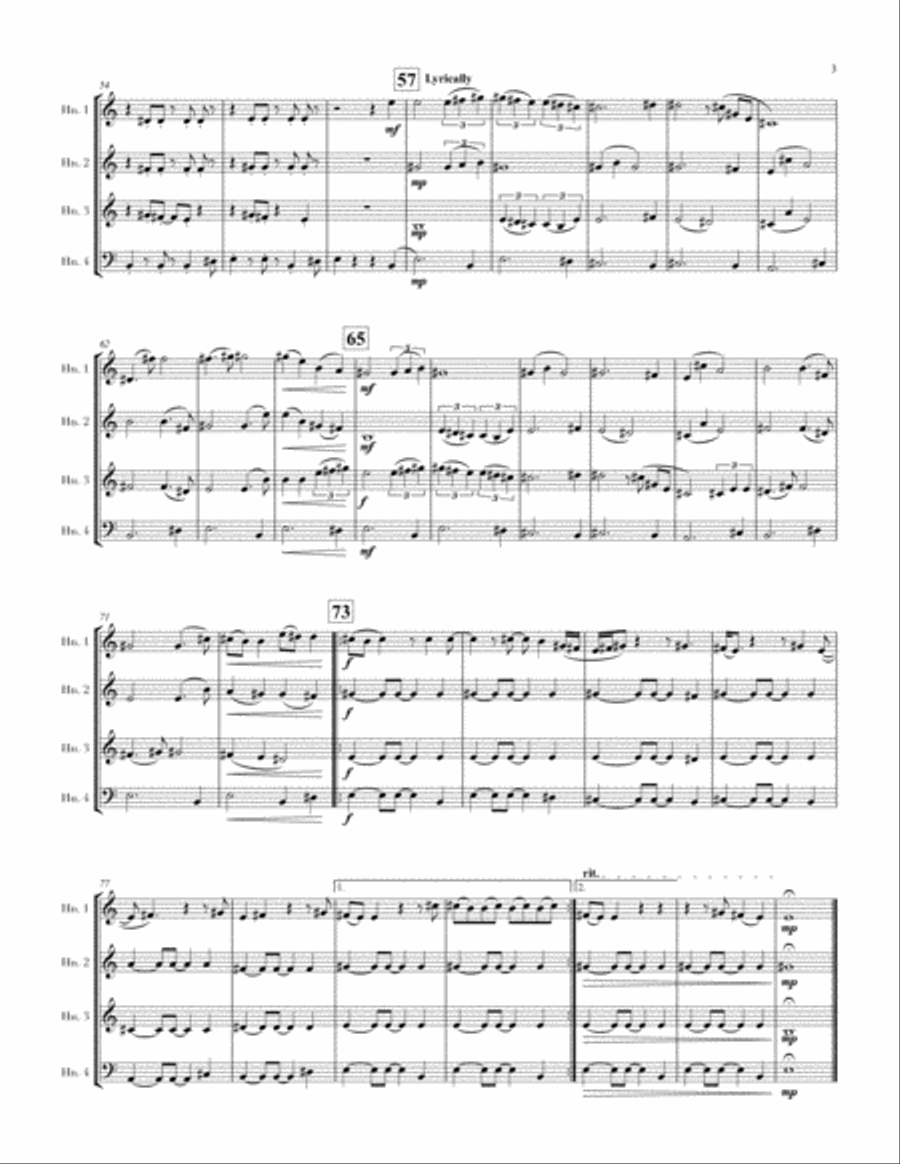 Stand By Me Brass Quartet scores gallery preview page 3