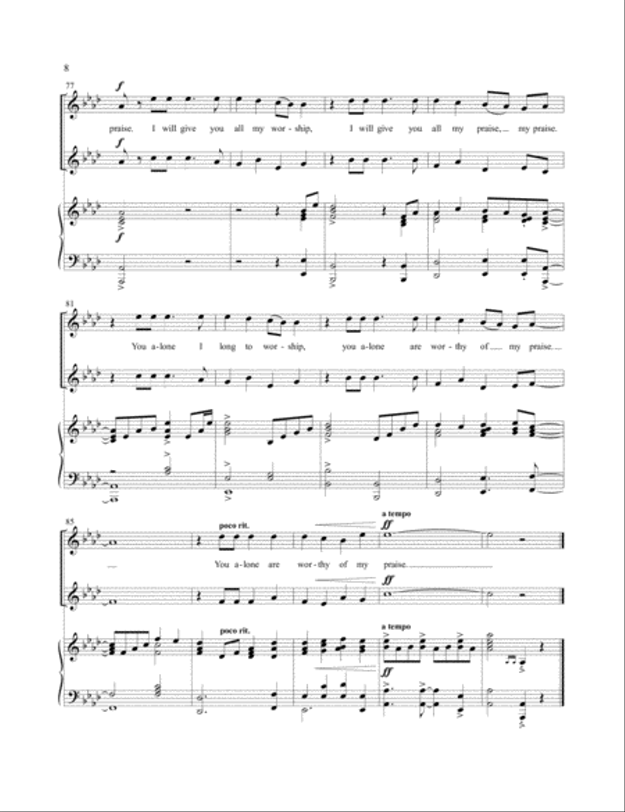 Praise Songs for Two Voices Medium Voice scores gallery preview page 8