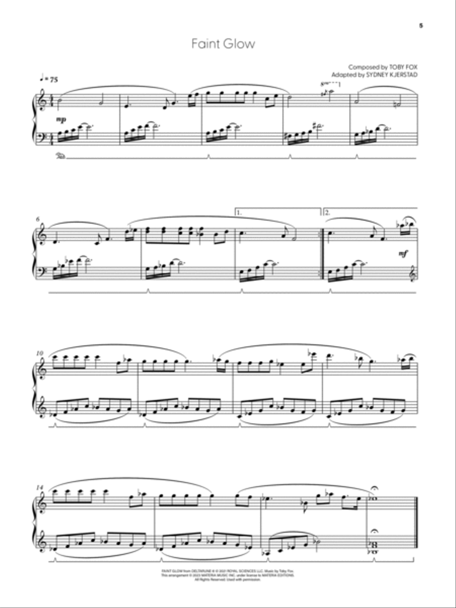 DELTARUNE Chapter 2 Piano Score - Sheet Music from the game Easy Piano scores gallery preview page 5