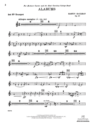 Alarums, Op. 27: 3rd B-flat Trumpet