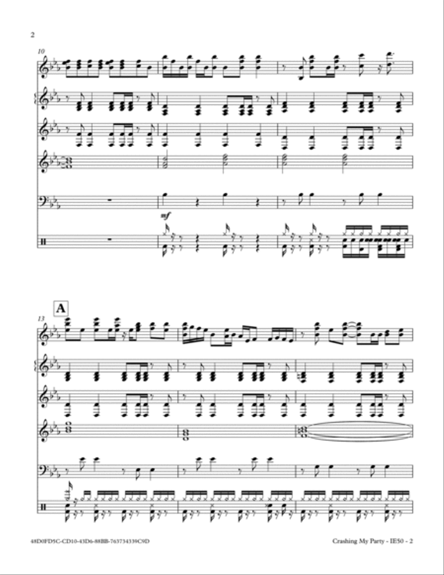Crashing My Party Small Ensemble scores gallery preview page 2