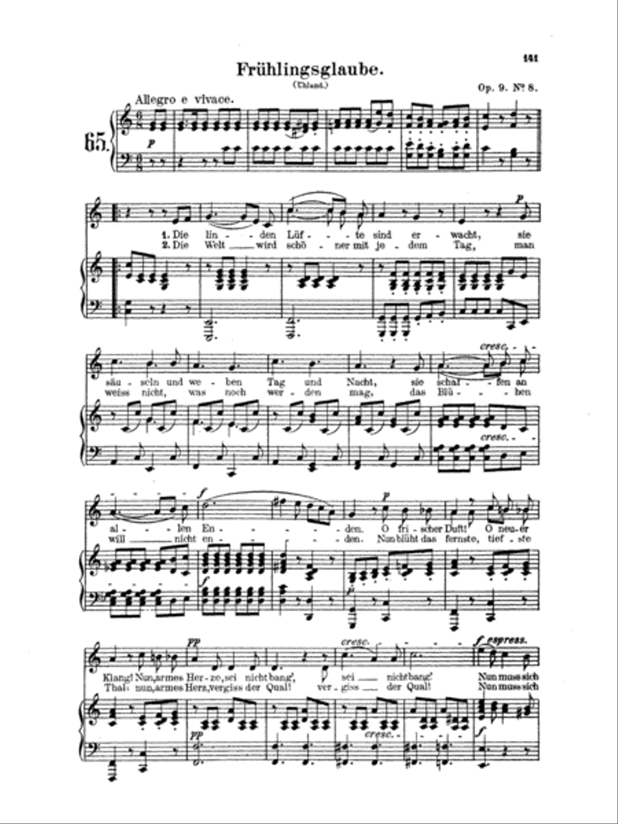Mendelssohn: 79 Songs, Low Voice (German) Low Voice scores gallery preview page 1