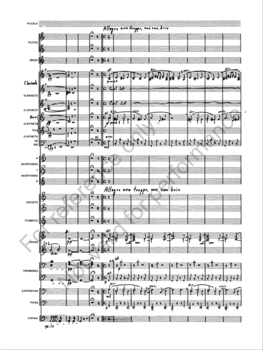 Symphony No. 1 Concert Band scores gallery preview page 19