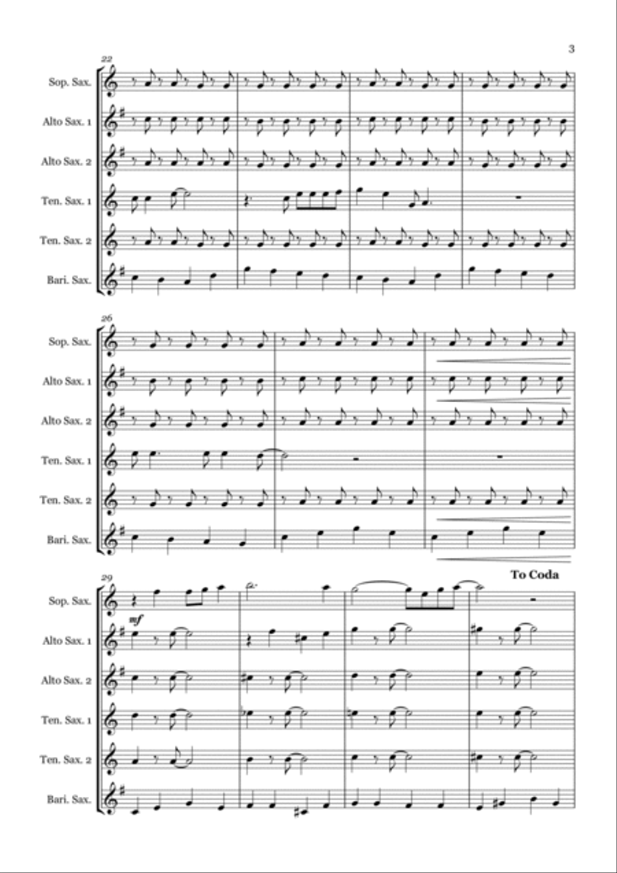 My Baby Just Cares For Me Woodwind Ensemble scores gallery preview page 3