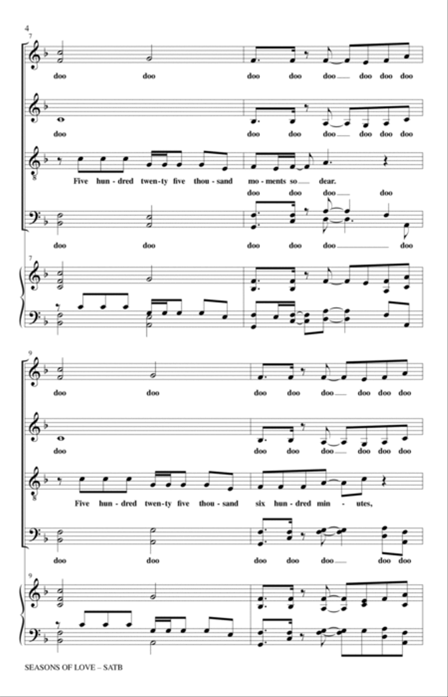 Seasons Of Love (from Rent) (arr. Philip Lawson) 4-Part scores gallery preview page 3