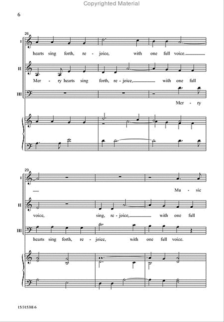 Sing Gladly Sing Gladly 3-Part scores gallery preview page 6