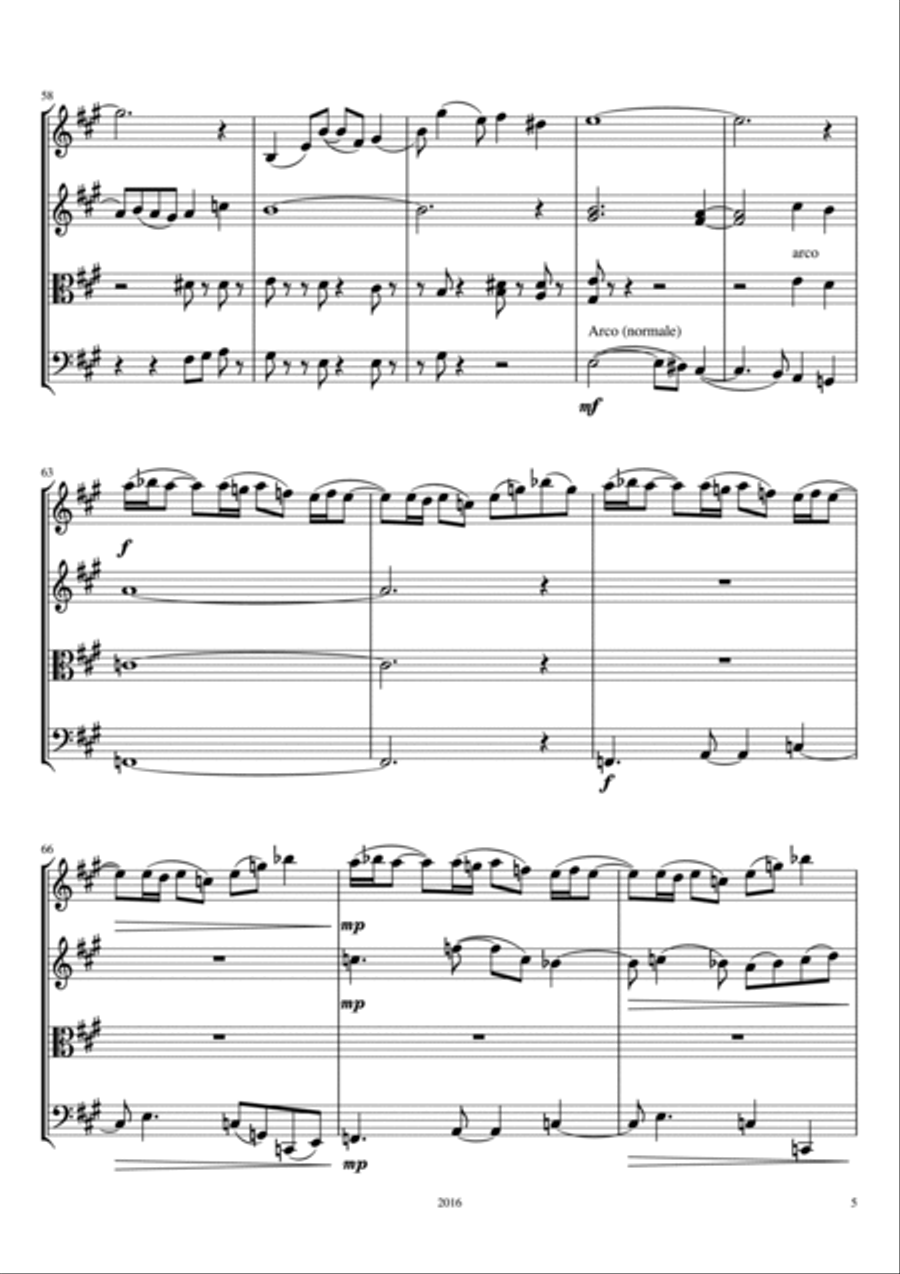 Phoenix Quartet String Quartet scores gallery preview page 5