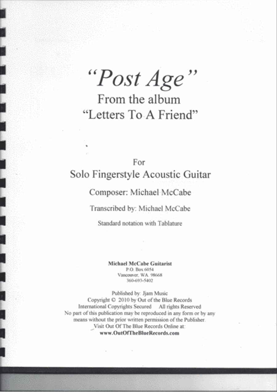 Post Age Classical Guitar scores gallery preview page 1