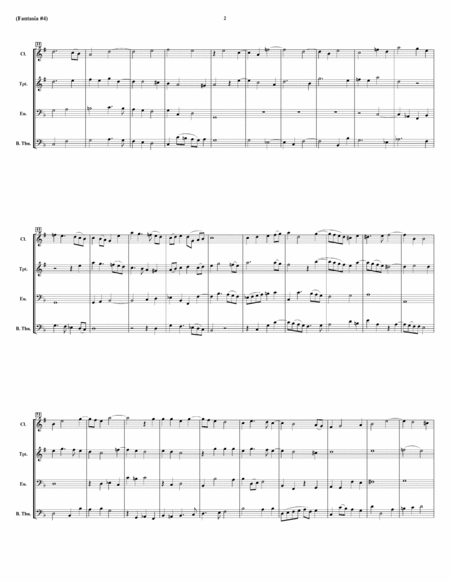 Fantasia #4 For 4 Viols - for Wind Quartet image number null