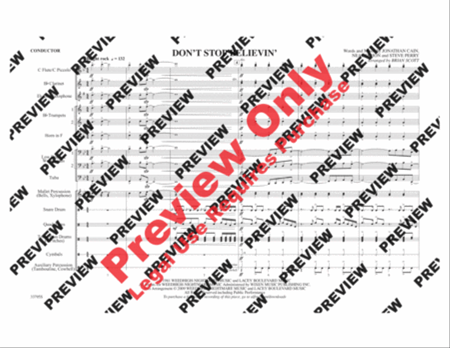 Don't Stop Believin' Don't Stop Believin' Marching Band scores gallery preview page 2