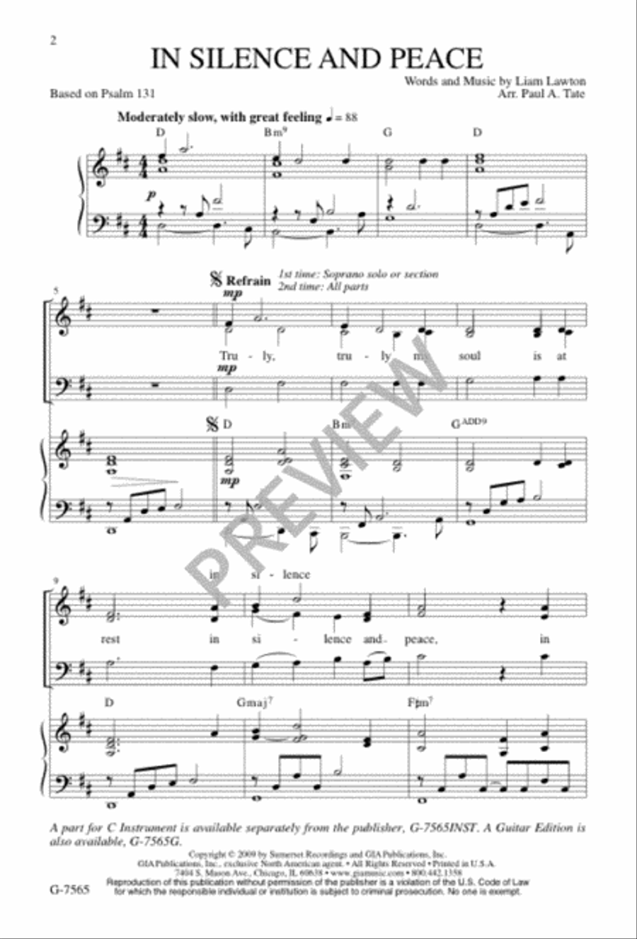In Silence and Peace In Silence and Peace 3-Part scores gallery preview page 2
