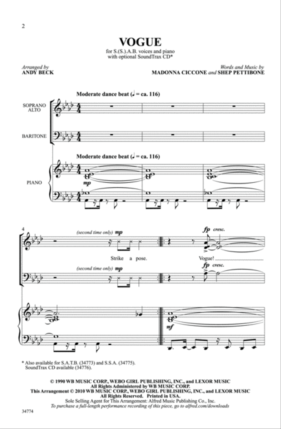 Vogue Vogue 3-Part scores gallery preview page 2