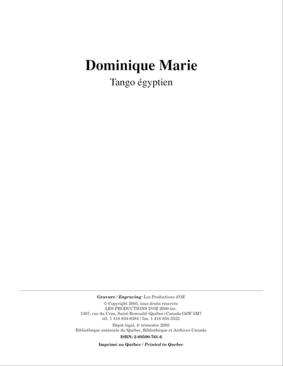 Tango égyptien Tango égyptien Guitar Ensemble scores gallery preview page 1