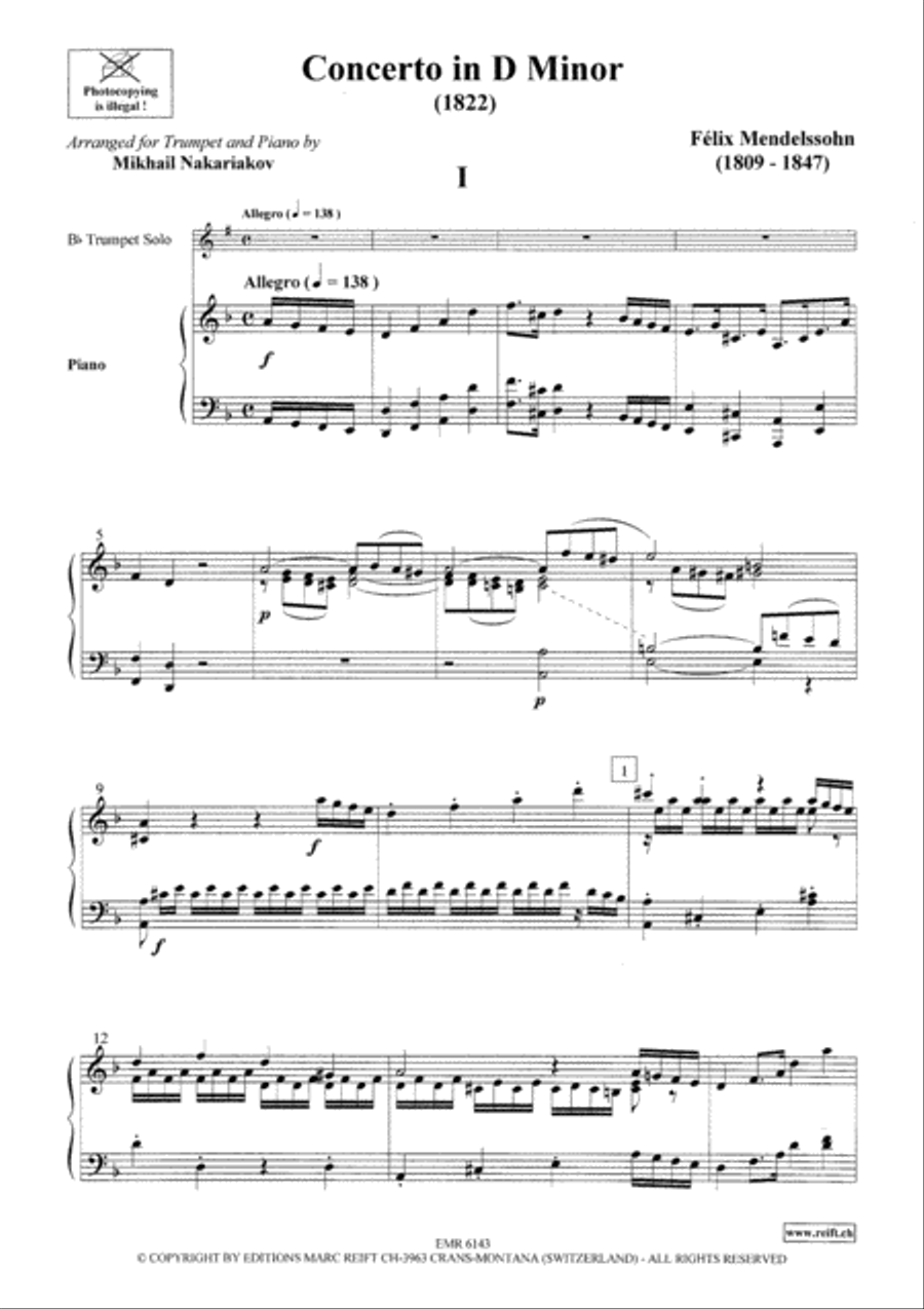 Concerto in D Minor Cornet scores gallery preview page 15