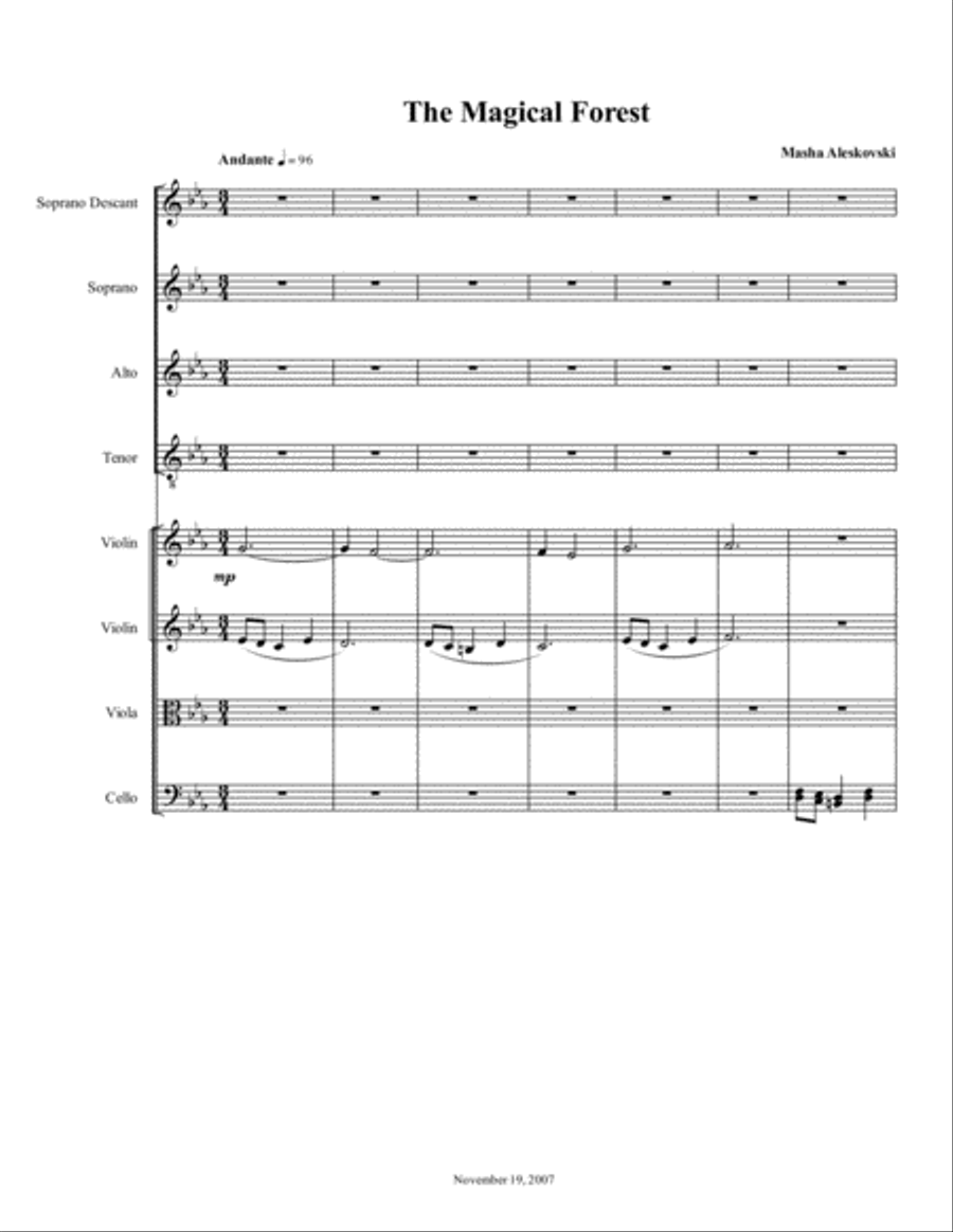 The Magical Woods Choir scores gallery preview page 1