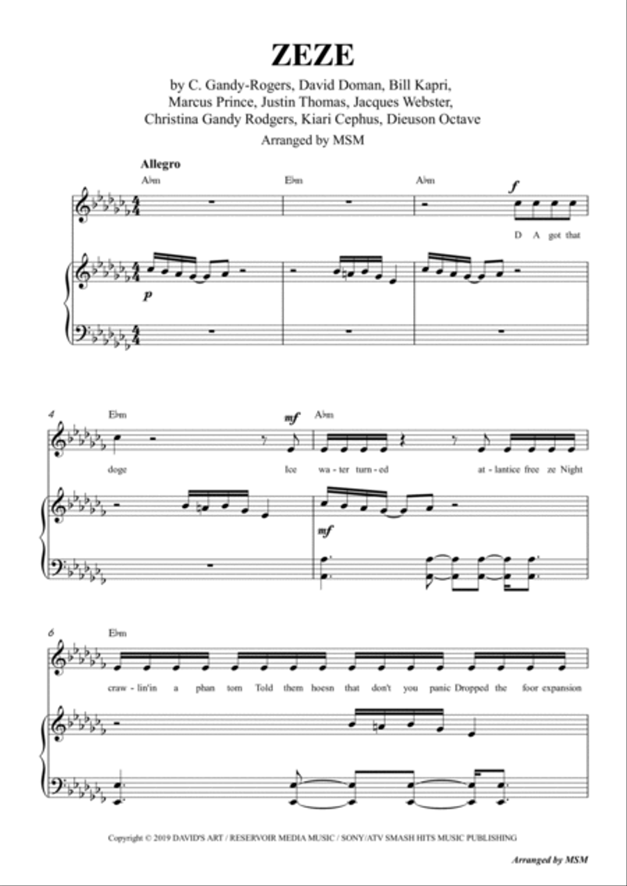 I'm Fine (feat. Travis Scott) Voice scores gallery preview page 3
