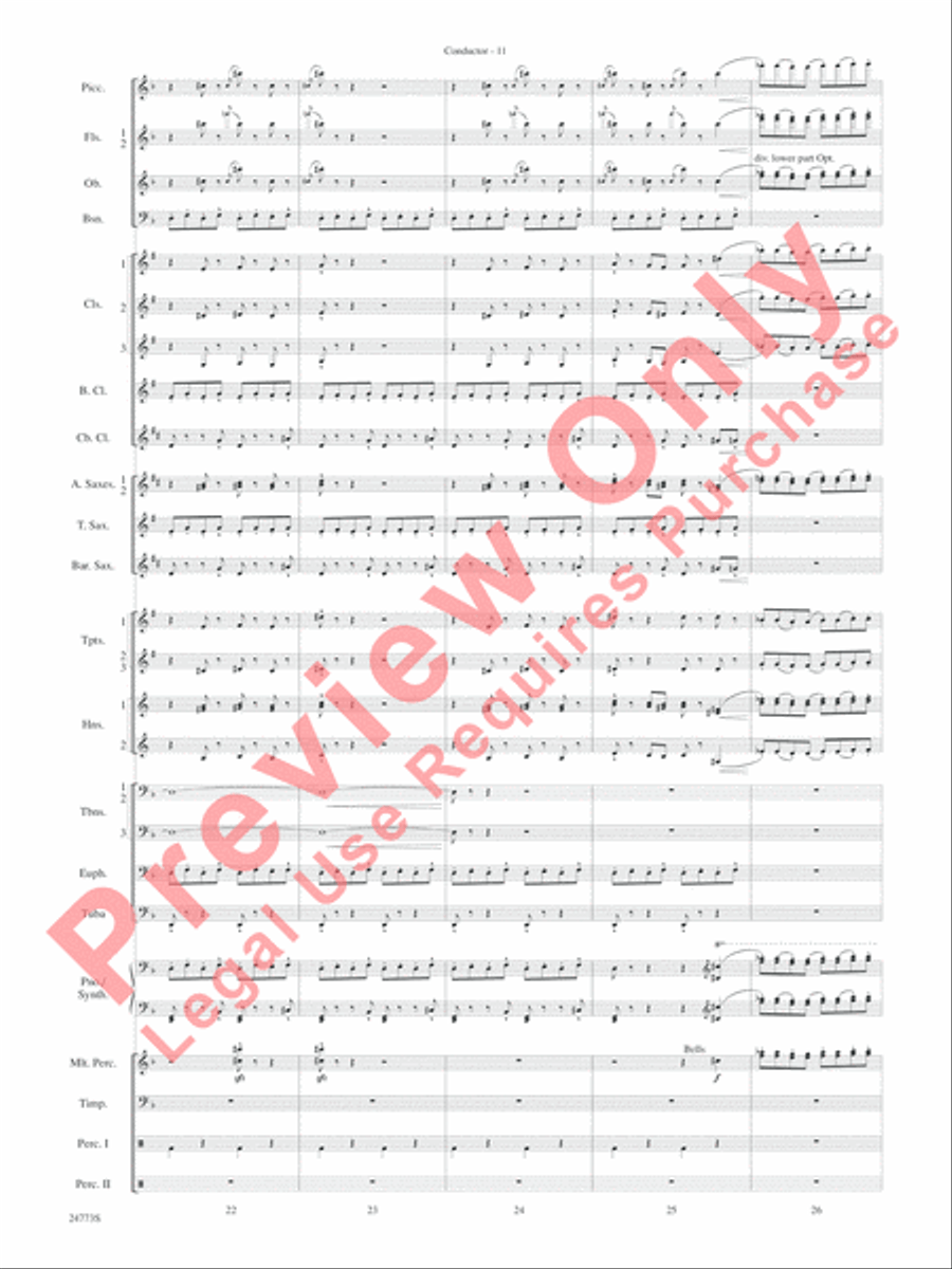 Suite from The Star Wars Epic - Part II Concert Band scores gallery preview page 14