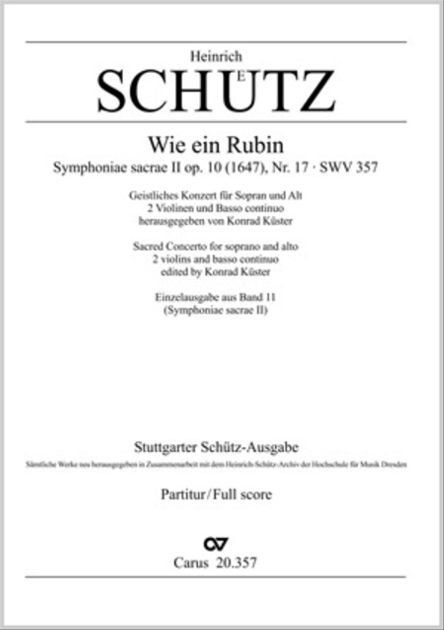 Wie ein Rubin SA scores gallery preview page 1