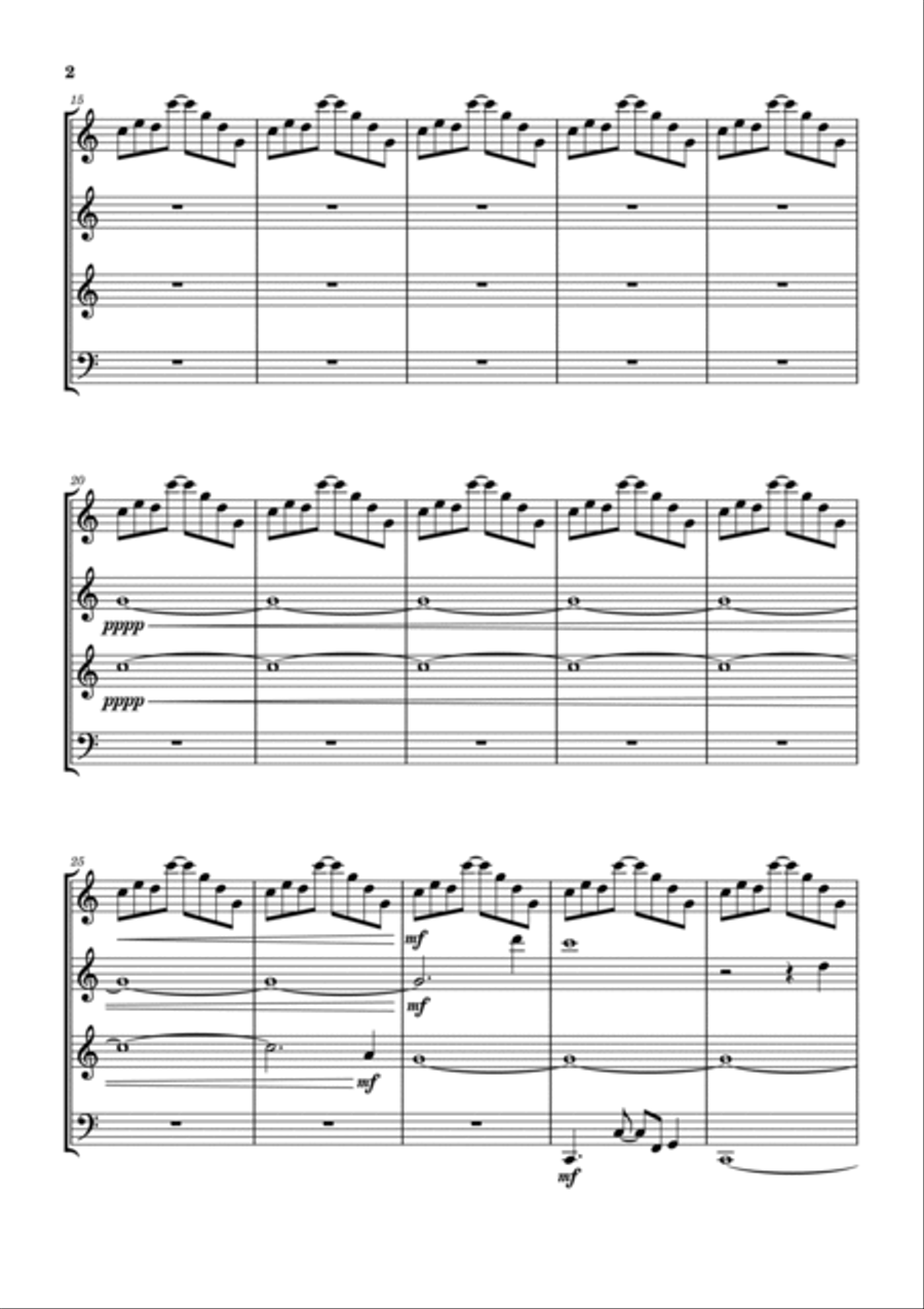 La Villa Strangiato La Villa Strangiato Woodwind Quartet scores gallery preview page 3