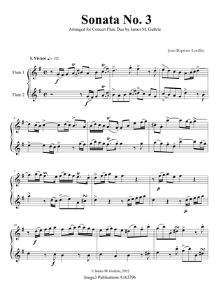 Loeillet: Sonata No. 3 for Flute Duo