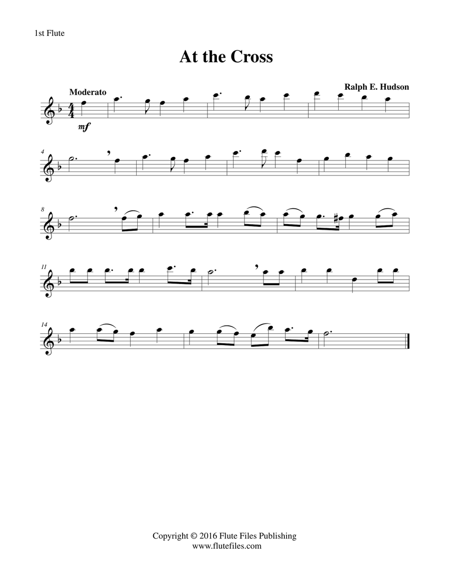 At the Cross - Flute Quartet Flute Quartet scores gallery preview page 5