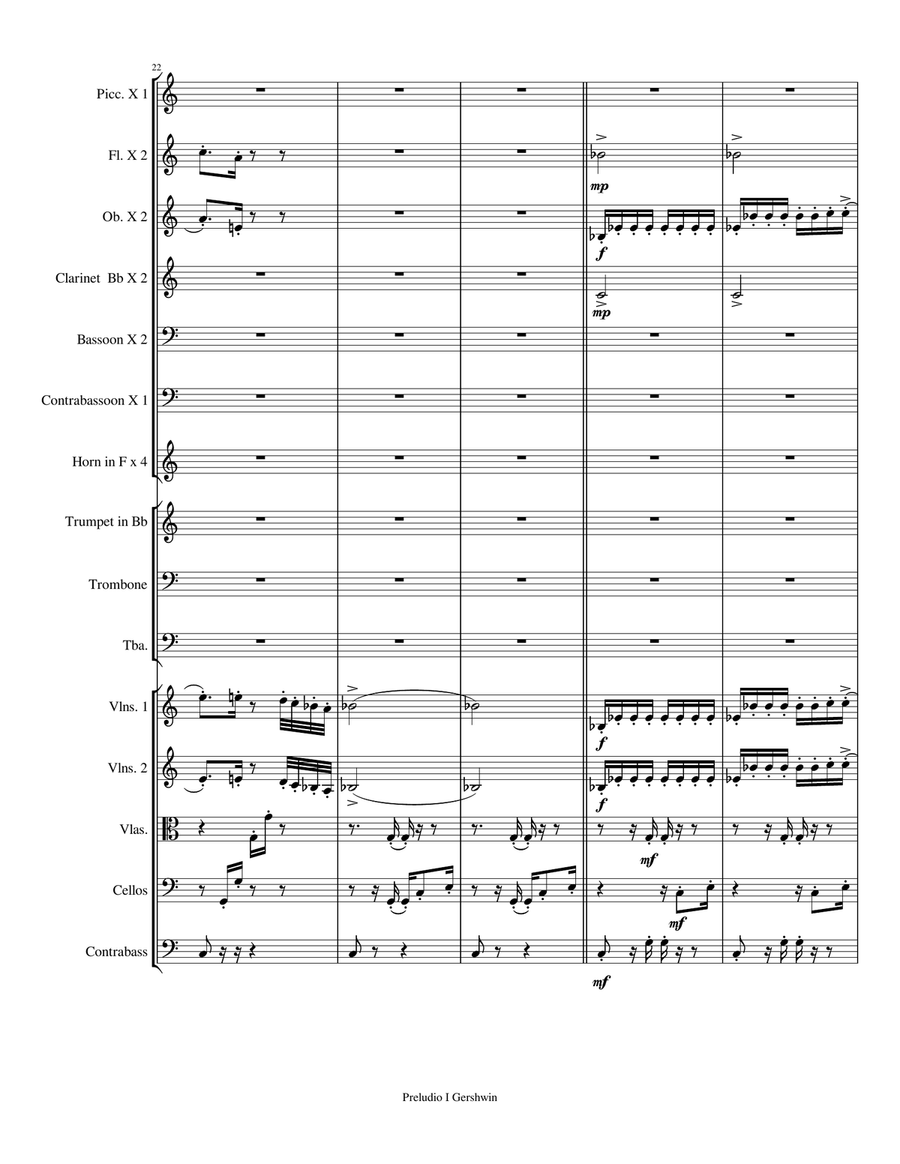 Prelude Nº 1 Full Orchestra scores gallery preview page 6