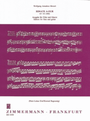 Sonata A major KV 331 (300i)