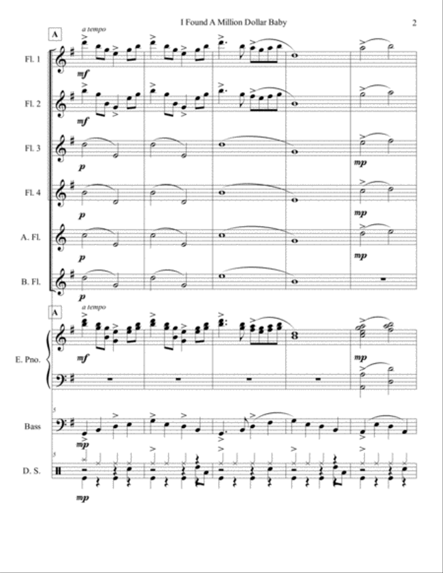 I Found A Million Dollar Baby In A 5 & 10 Store Woodwind Ensemble scores gallery preview page 2