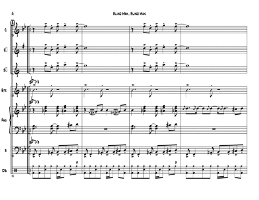 Blind Man Blind Man Jazz Ensemble scores gallery preview page 5