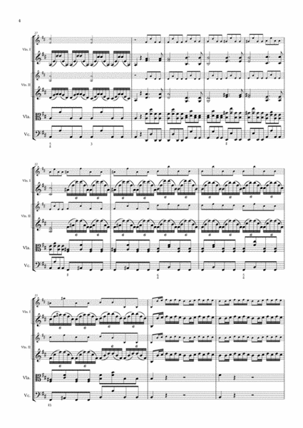 Vivaldi - RV 589, GLORIA - 1. Gloria, for string quartet image number null