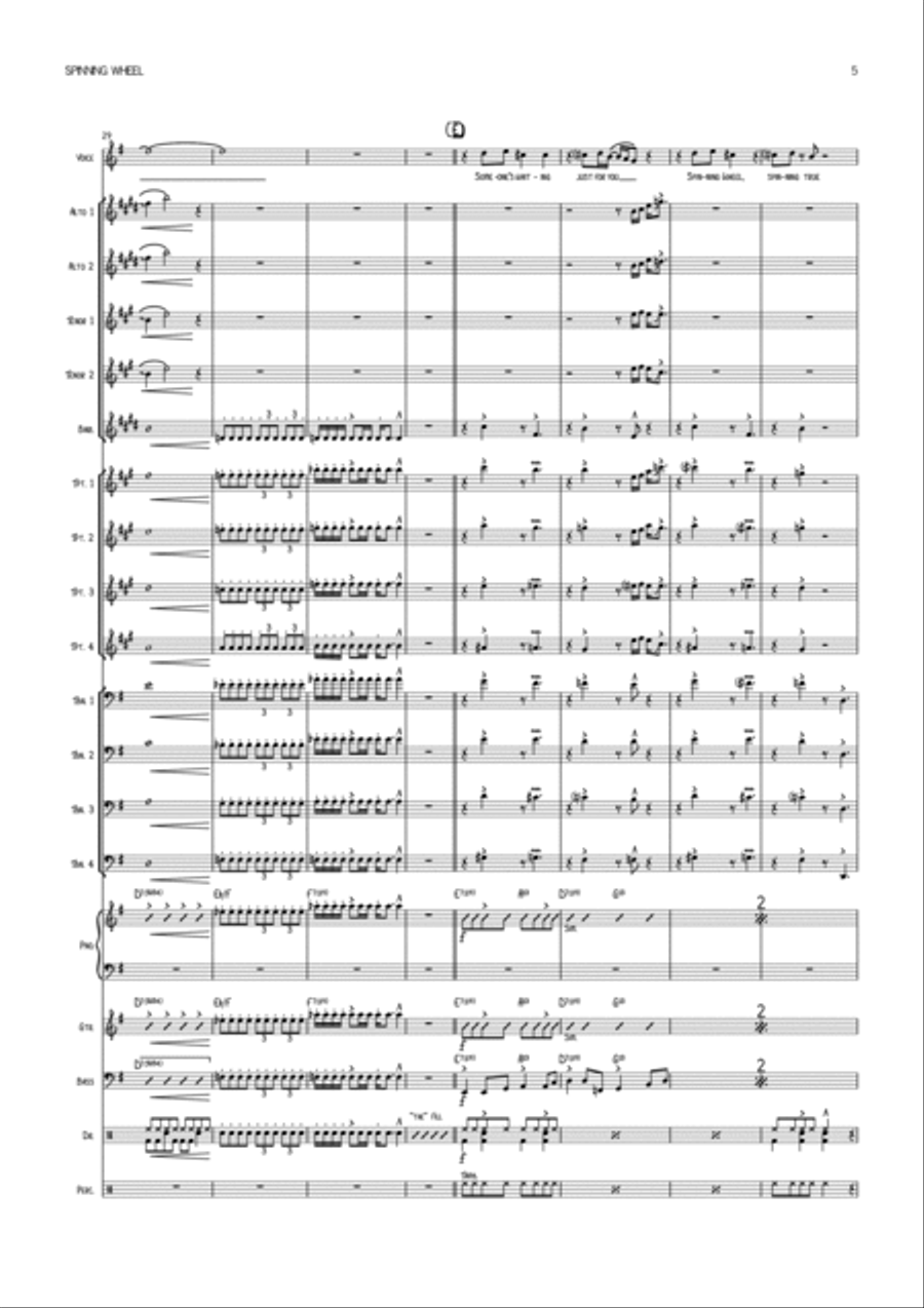 Spinning Wheel Jazz Ensemble scores gallery preview page 5