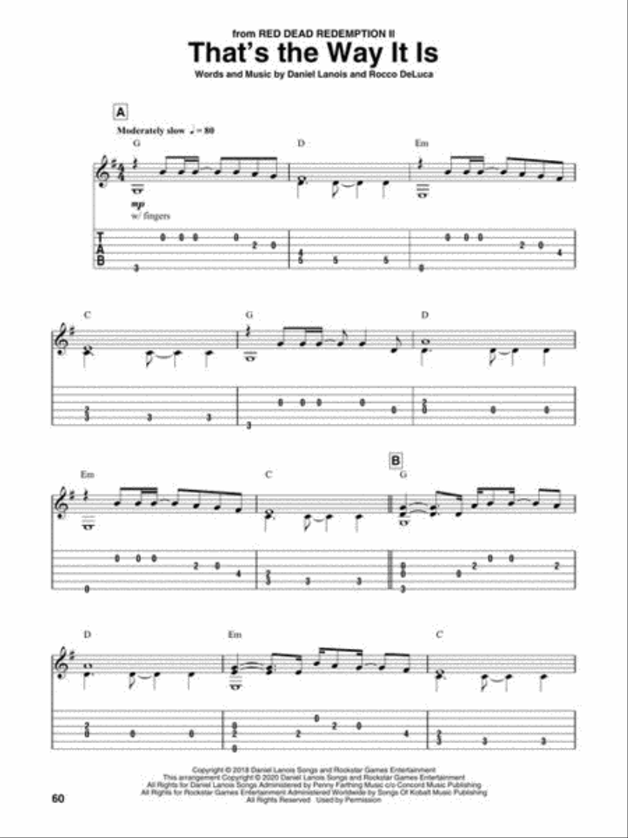 Video Game Music Video Game Music Guitar Tablature scores gallery preview page 6