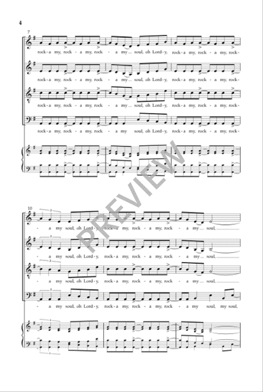 Rock-A My Soul Rock-A My Soul Divisi scores gallery preview page 5