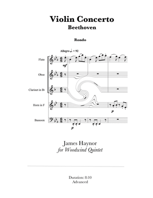 Book cover for Violin Concerto - Rondo for Woodwind Quintet