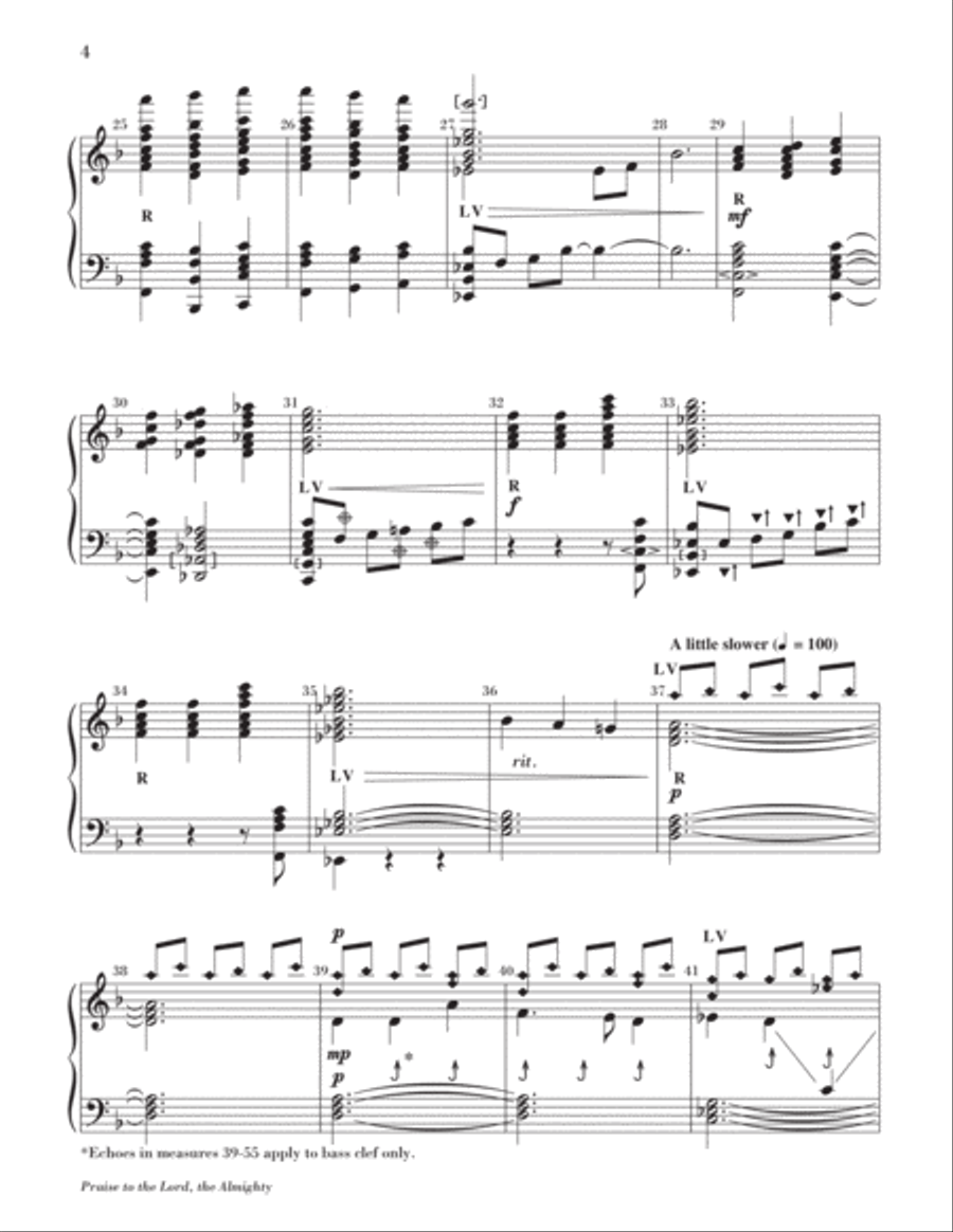 Praise to the Lord, the Almighty 5-Octaves scores gallery preview page 5