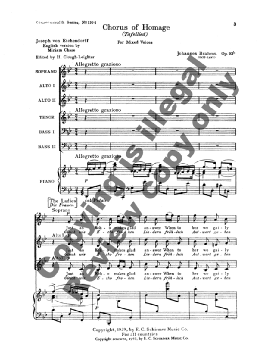 Chorus of Homage (Tafellied), Op.93b Choir scores gallery preview page 9