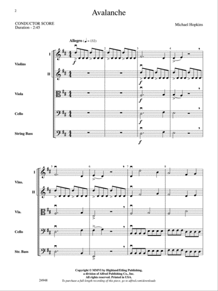 Avalanche String Orchestra scores gallery preview page 2