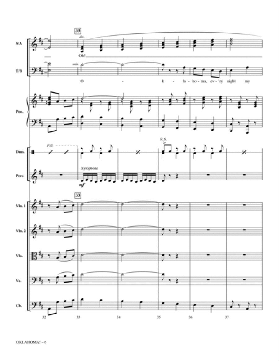 Oklahoma! (Medley) (arr. John Leavitt) - Full Score Choir scores gallery preview page 6