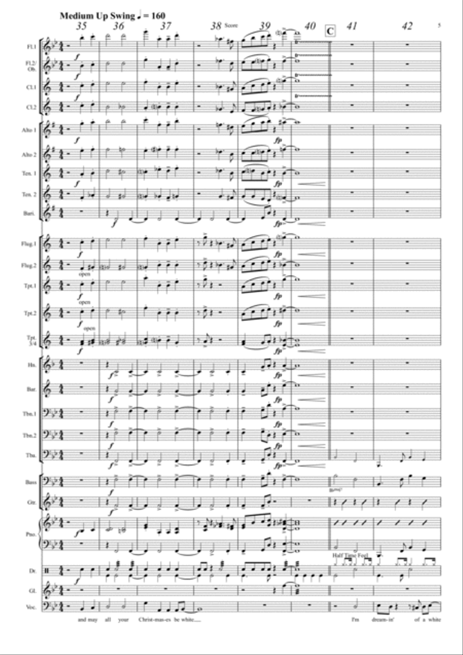 White Christmas Concert Band scores gallery preview page 5