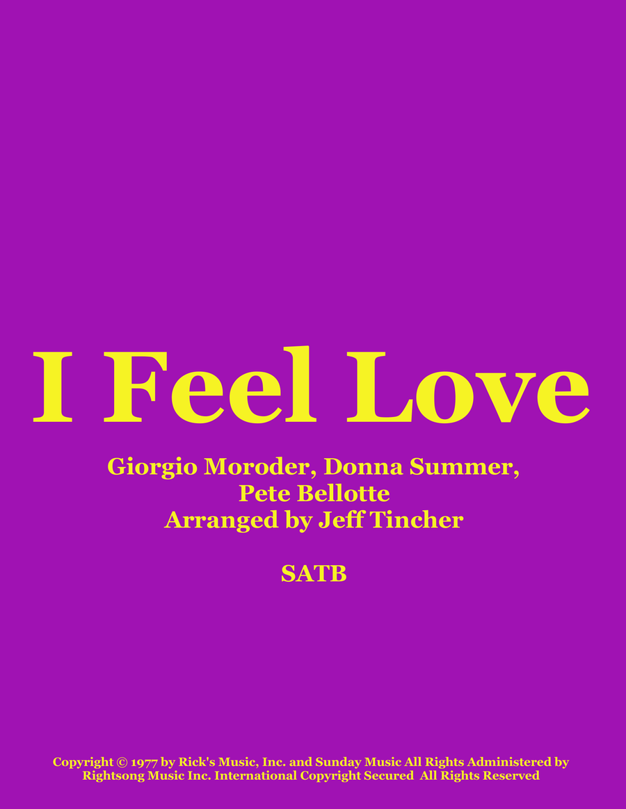 I Feel Love 4-Part scores gallery preview page 1
