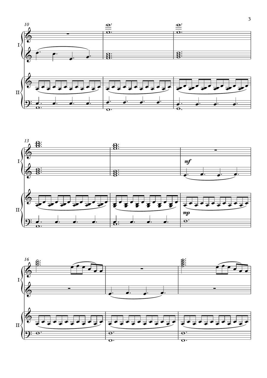Downton Abbey (theme) 1 Piano, 4-Hands scores gallery preview page 3