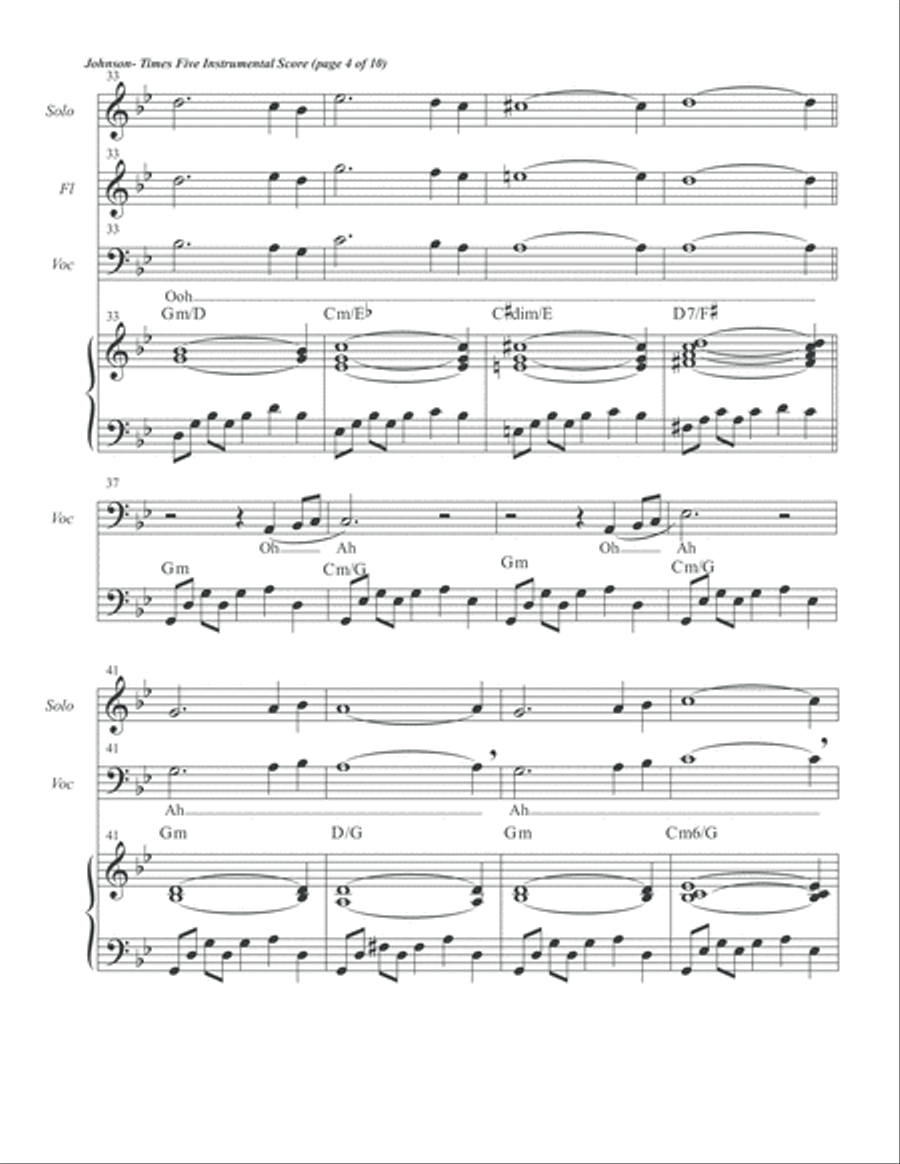 Times Five Inst. Solo Score Flute scores gallery preview page 6
