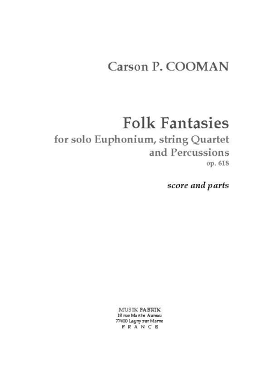 Folk Fantasies String Quartet scores gallery preview page 1