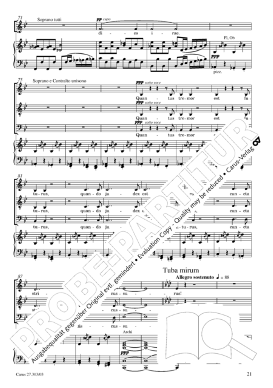 Messa da Requiem 4-Part scores gallery preview page 22