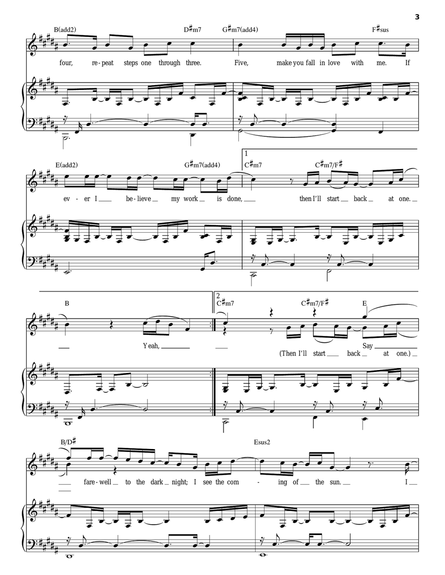 Back At One Piano, Vocal scores gallery preview page 3