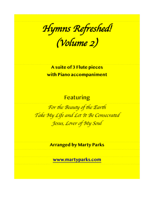 Book cover for HYMNS REFRESHED! (Flute-Piano) Vol. 2