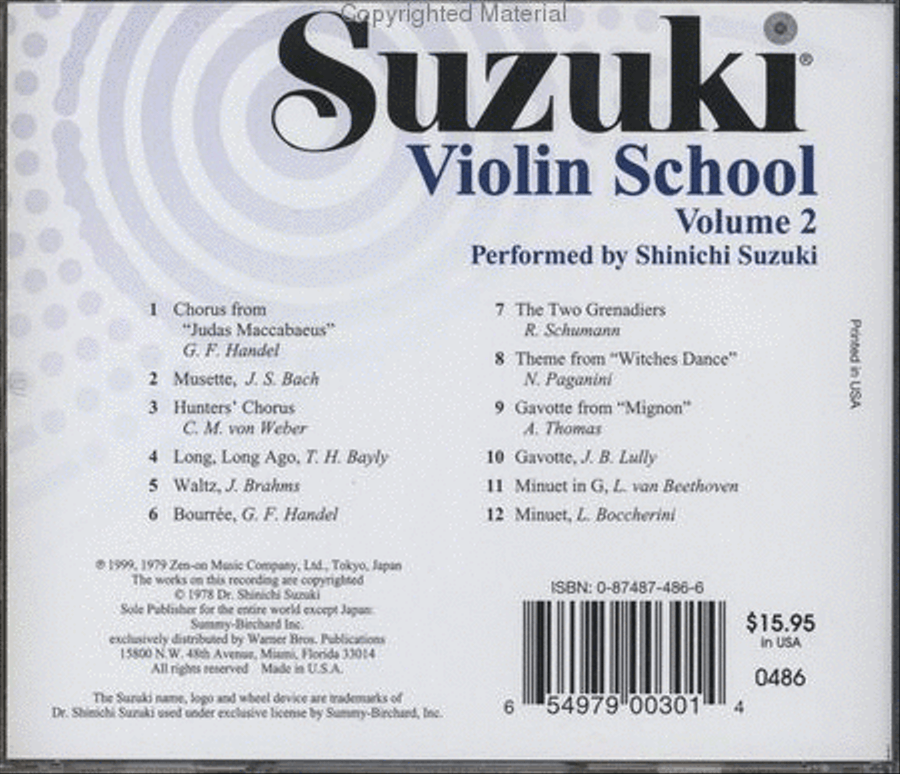 Suzuki Violin School, Volume 2 image number null